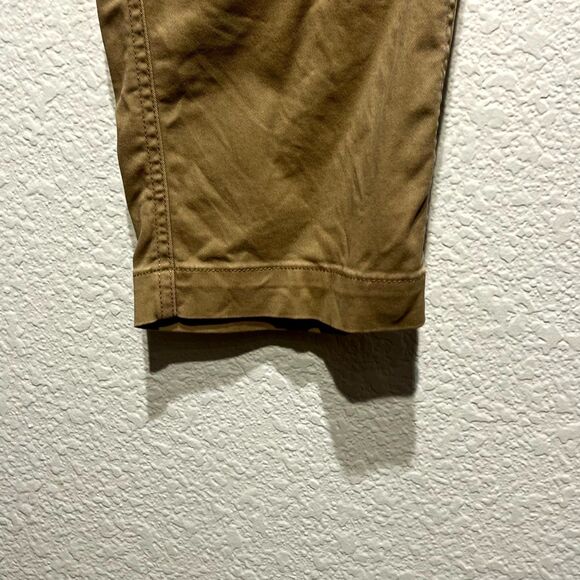 J. Crew Girlfriend Chino Pants Womens 14 Brown Cotton Stretch High Rise Tapered - Picture 4 of 16